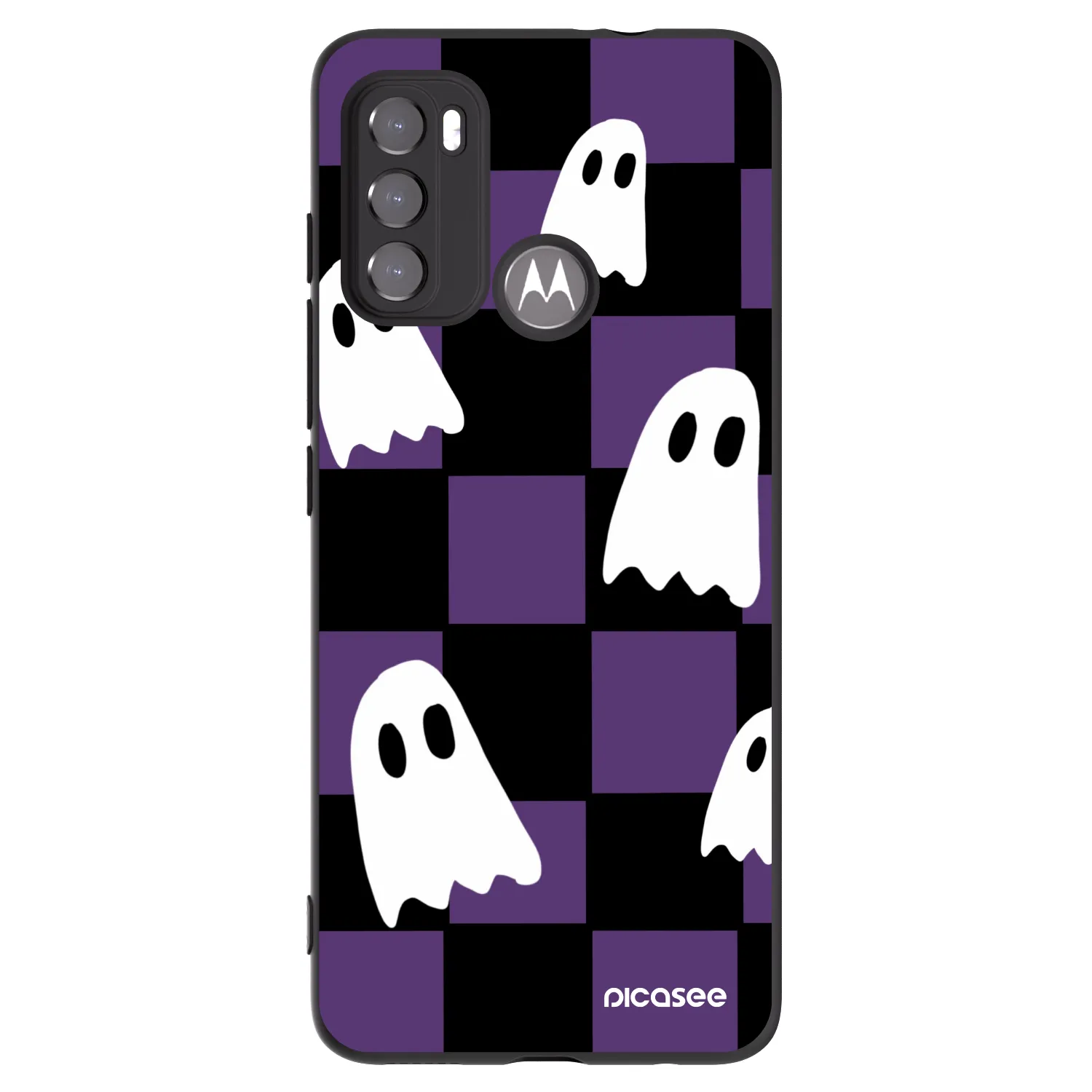 Picasee Motorola Moto G60 Hülle - Schwarzes Silikon - Ghosts