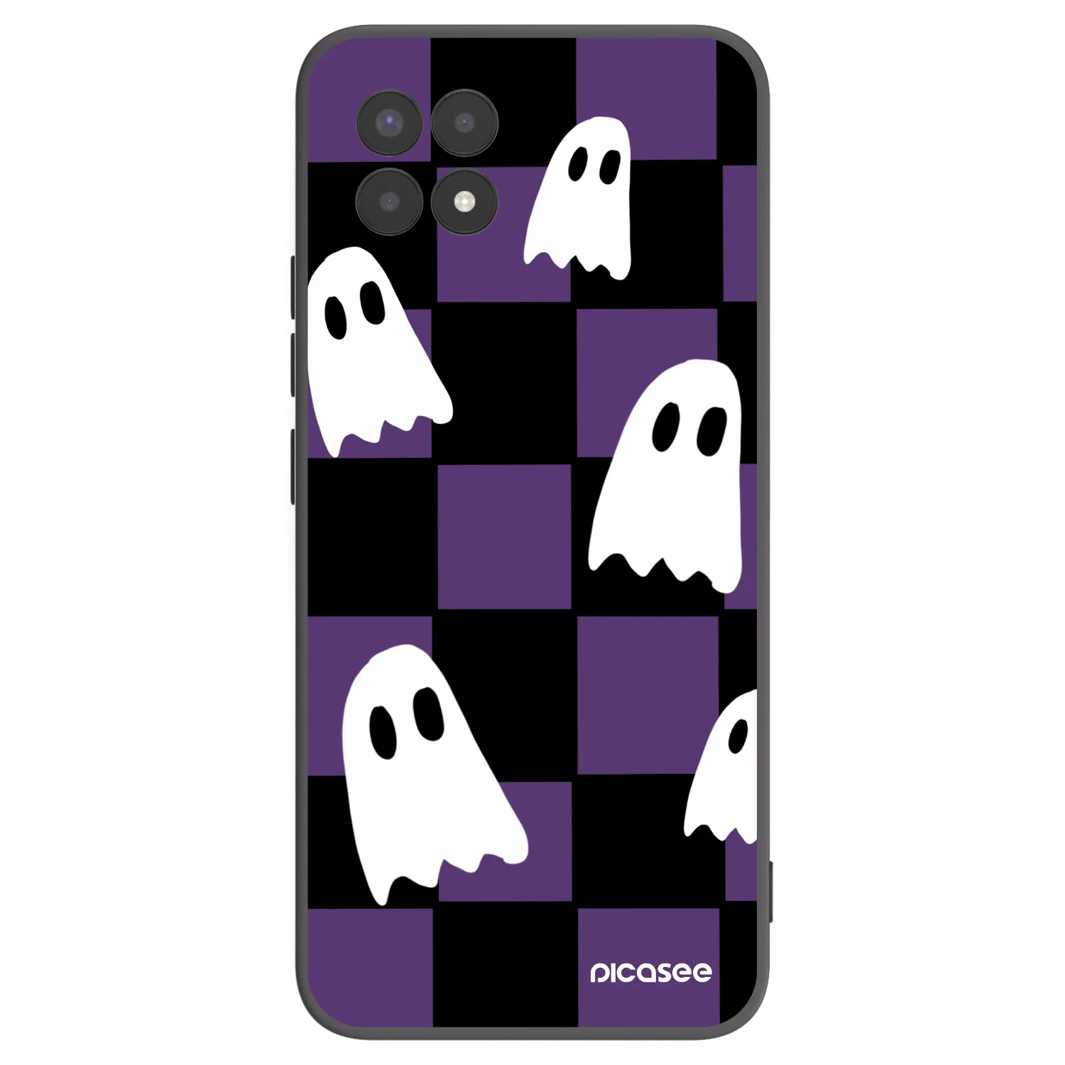 Picasee Realme 8i Hülle - Schwarzes Silikon - Ghosts