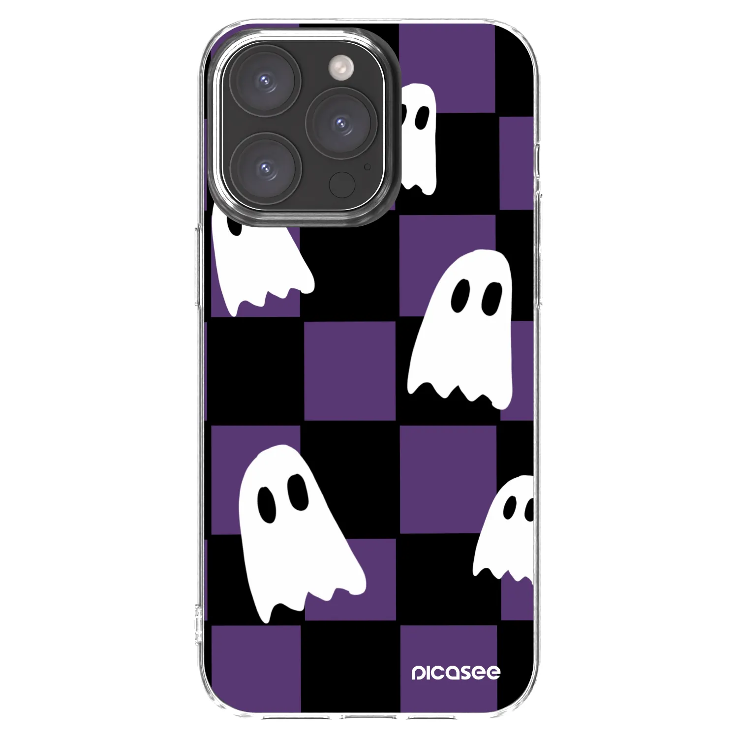 Picasee Apple iPhone 15 Pro Max Hülle - Transparentes Silikon - Ghosts