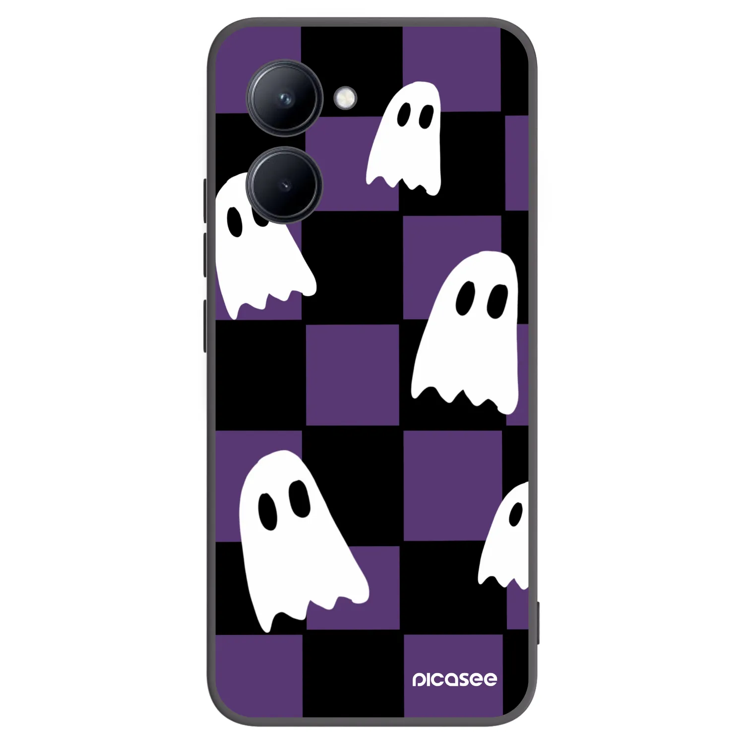 Picasee Realme C33 (2023) Hülle - Schwarzes Silikon - Ghosts