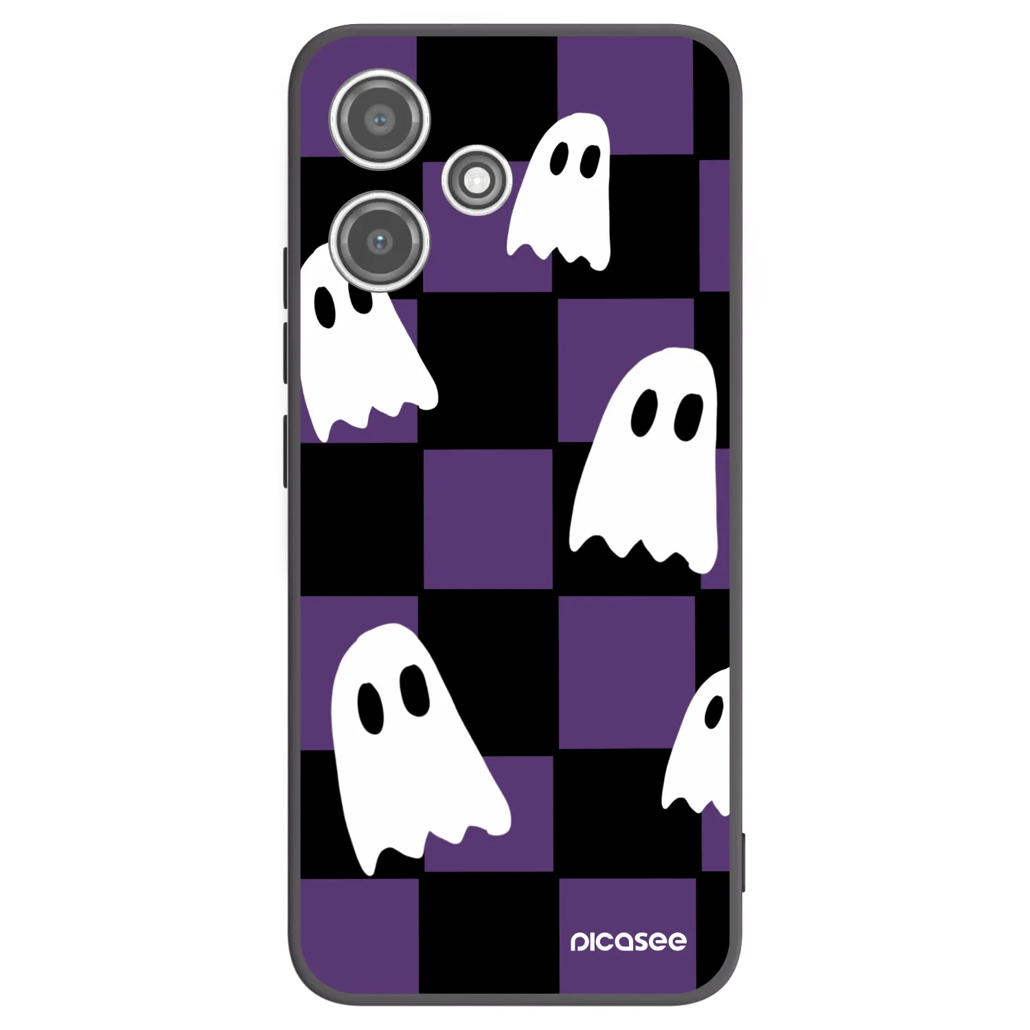 Picasee Xiaomi Redmi 12 5G Hülle - Schwarzes Silikon - Ghosts