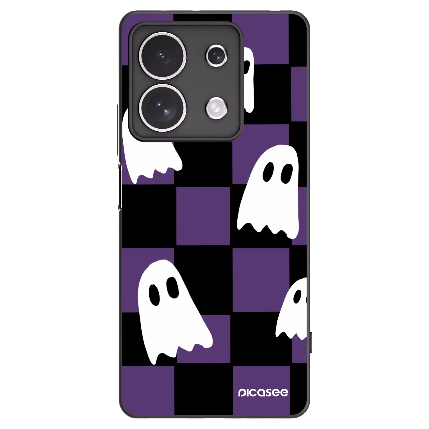 Picasee Xiaomi Redmi Note 13 4G Hülle - Schwarzes Silikon - Ghosts