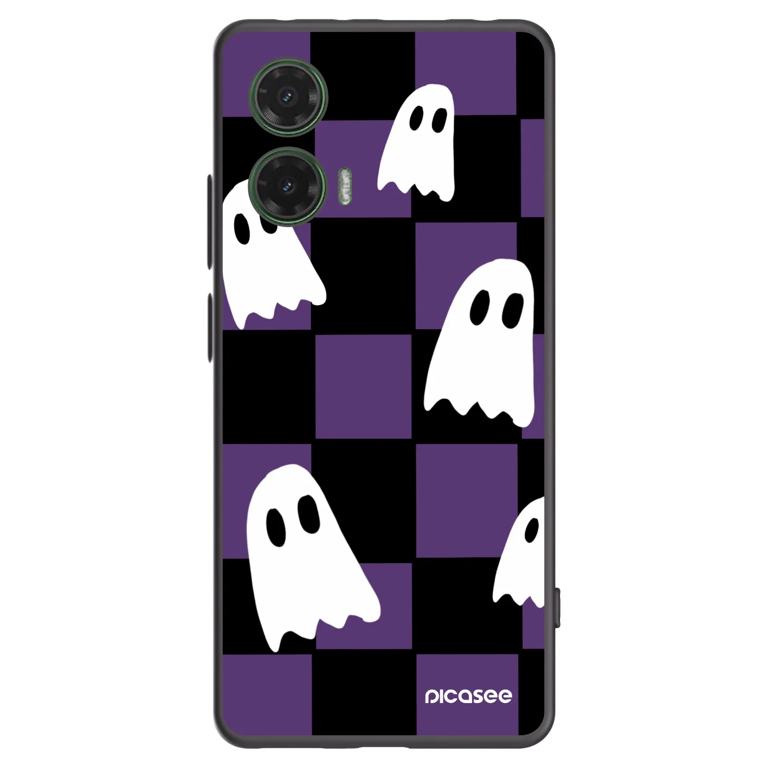 Picasee Motorola Moto G35 5G Hülle - Schwarzes Silikon - Ghosts