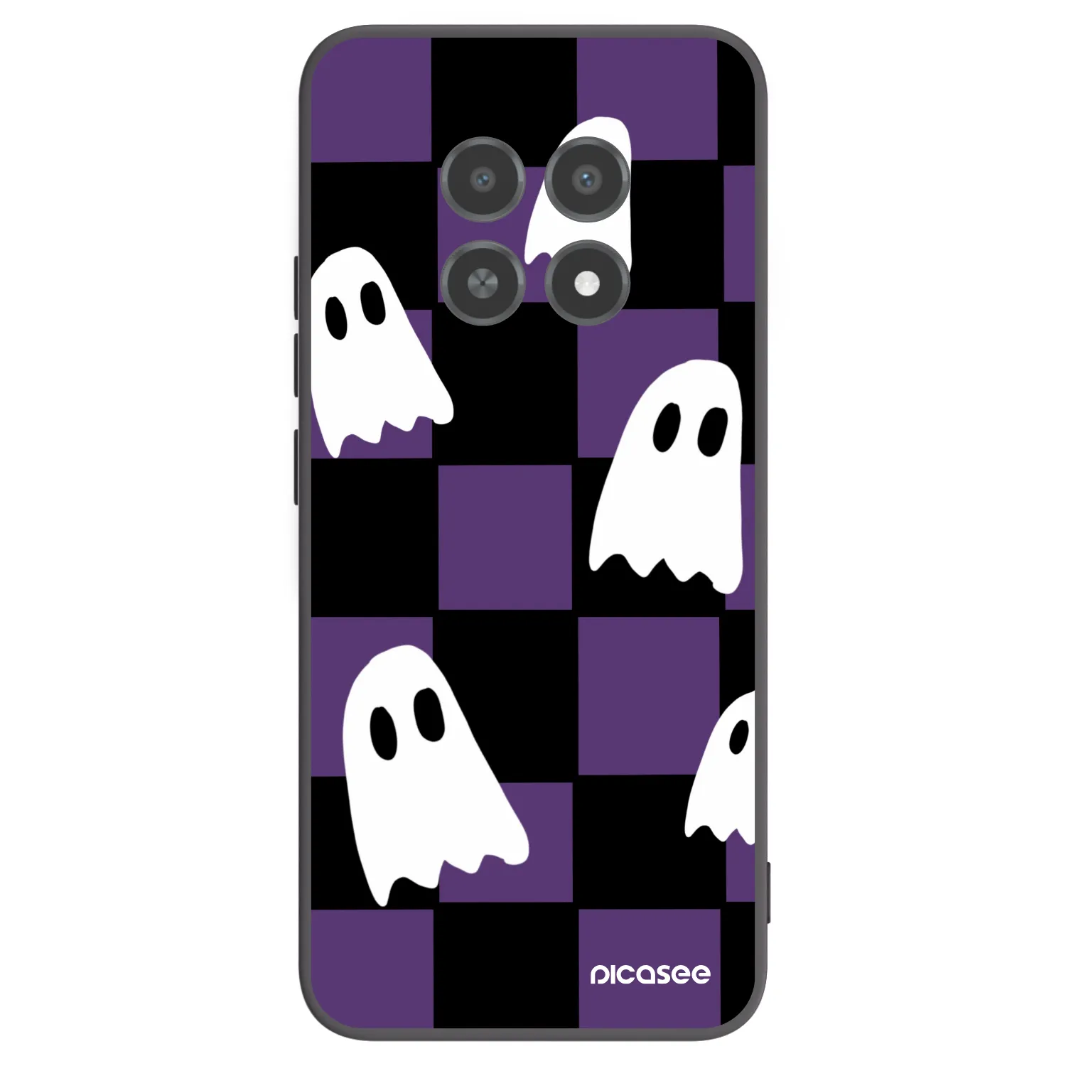 Picasee Realme 12X Hülle - Schwarzes Silikon - Ghosts