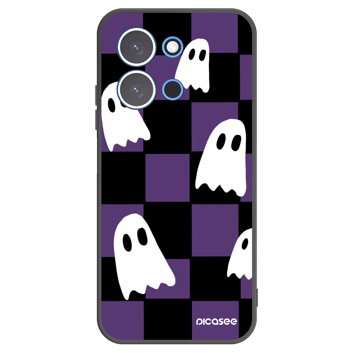 Picasee Xiaomi Redmi 15C 4G Hülle - Schwarzes Silikon - Ghosts