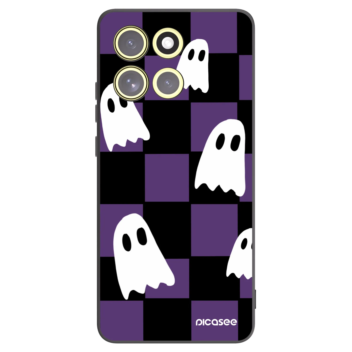 Picasee Motorola Moto G86 Power 5G Hülle - Schwarzes Silikon - Ghosts