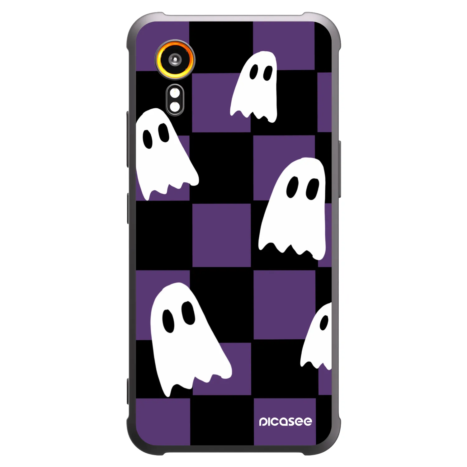 Picasee Samsung Galaxy XCover 7 Hülle - Schwarzes Silikon - Ghosts