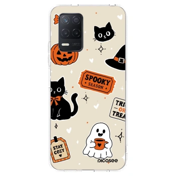 Picasee Realme 8 5G Hülle - Transparentes Silikon - Halloween stickers