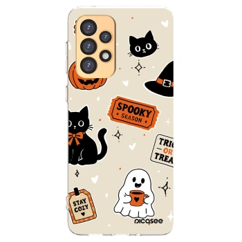 Picasee Samsung Galaxy A33 5G A336 Hülle - Transparentes Silikon - Halloween stickers
