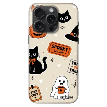Hülle für Apple iPhone 15 Pro - Halloween stickers