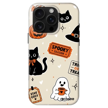 Hülle für Apple iPhone 16 Pro - Halloween stickers