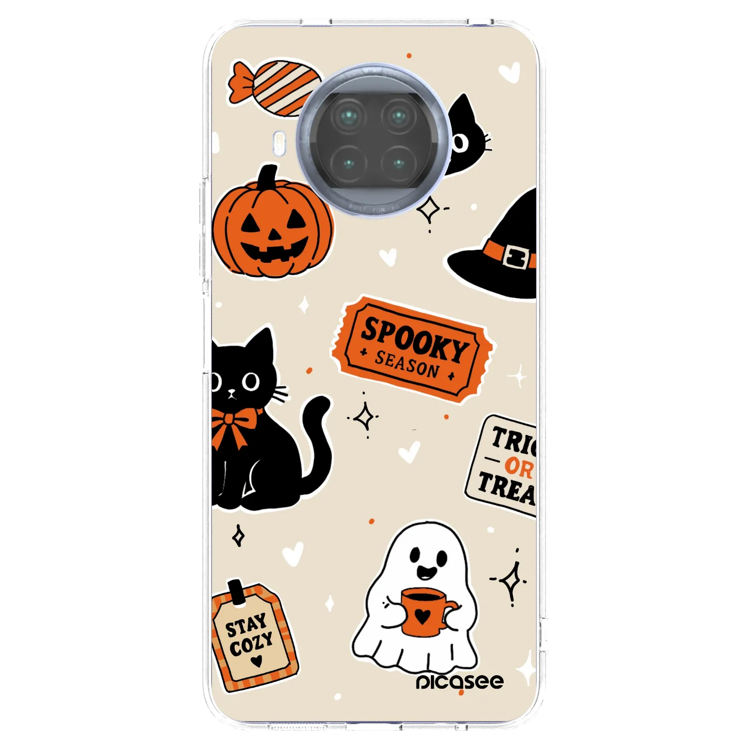 Picasee Xiaomi Mi 10T Lite Hülle - Transparentes Silikon - Halloween stickers