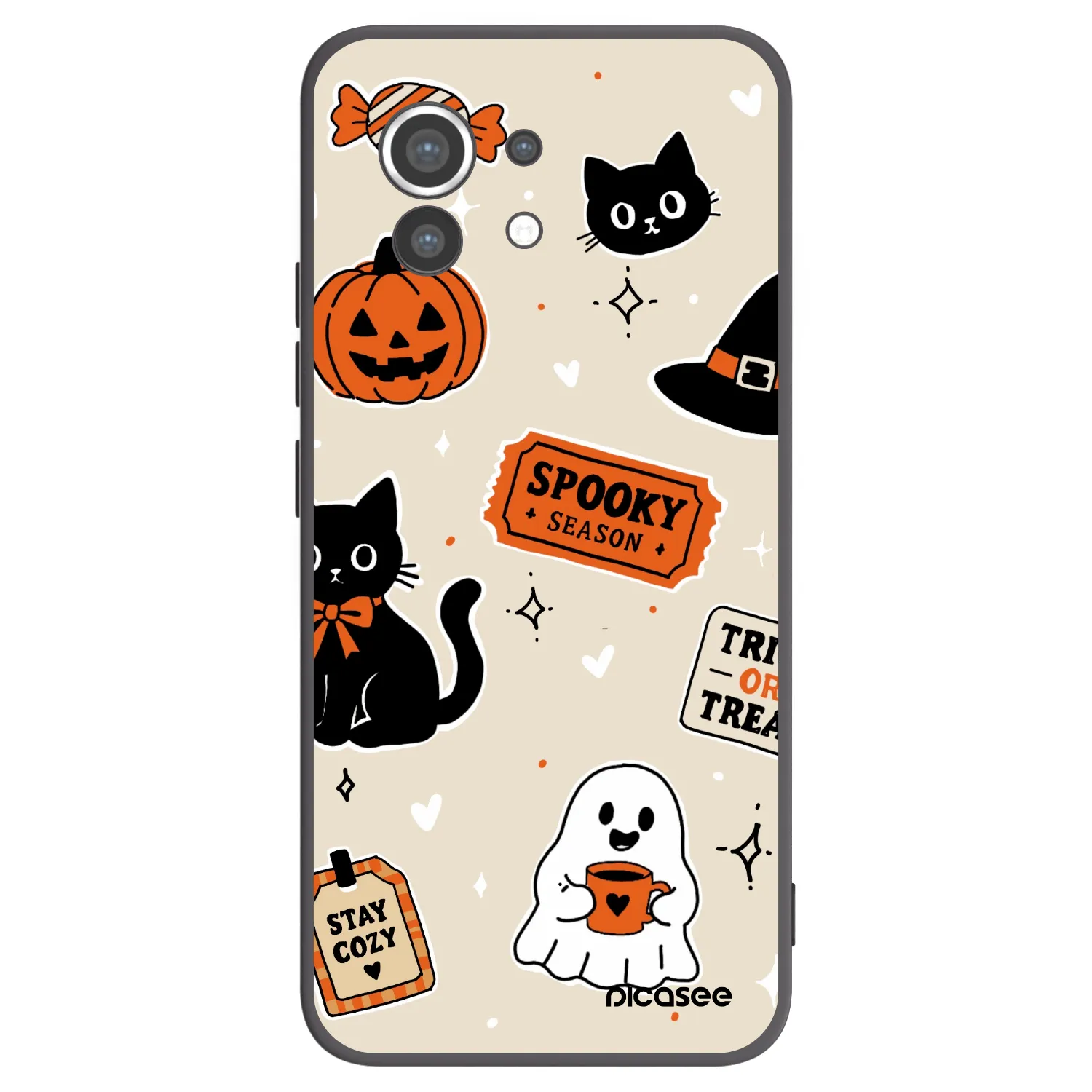 Picasee Xiaomi Mi 11 Hülle - Schwarzes Silikon - Halloween stickers