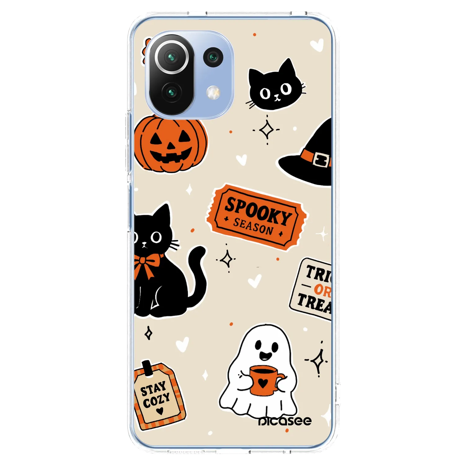Picasee Xiaomi Mi 11 Lite Hülle - Transparentes Silikon - Halloween stickers