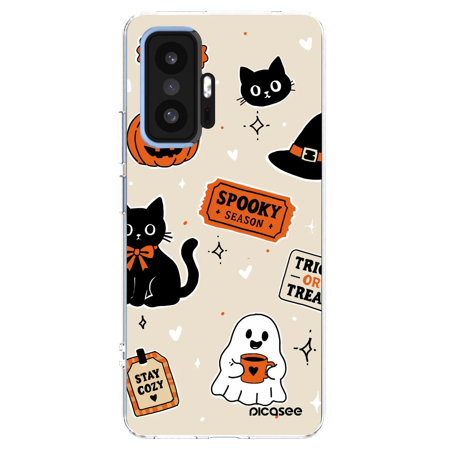 Picasee Xiaomi 11T Pro Hülle - Transparentes Silikon - Halloween stickers