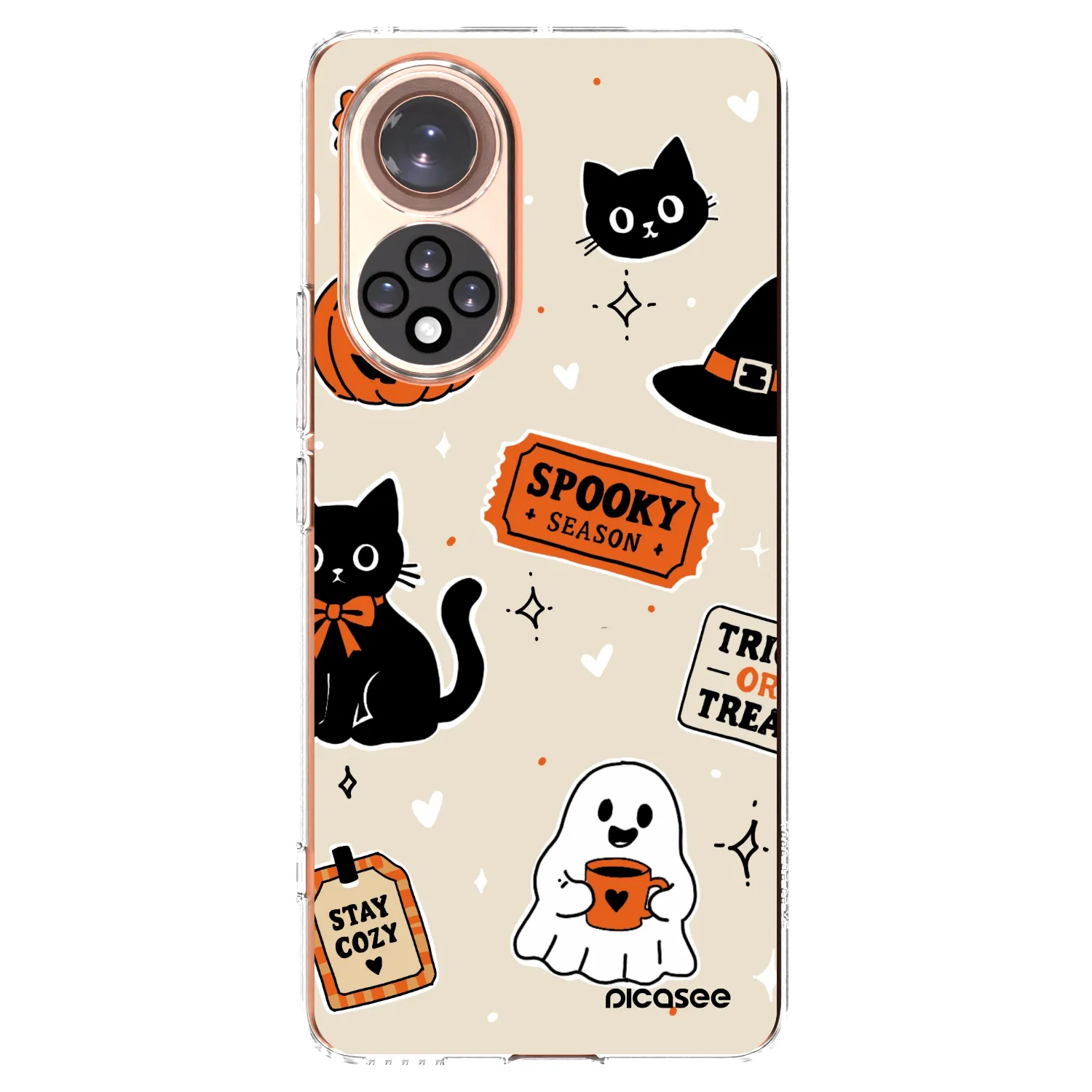 Picasee Honor 50 5G Hülle - Transparentes Silikon - Halloween stickers