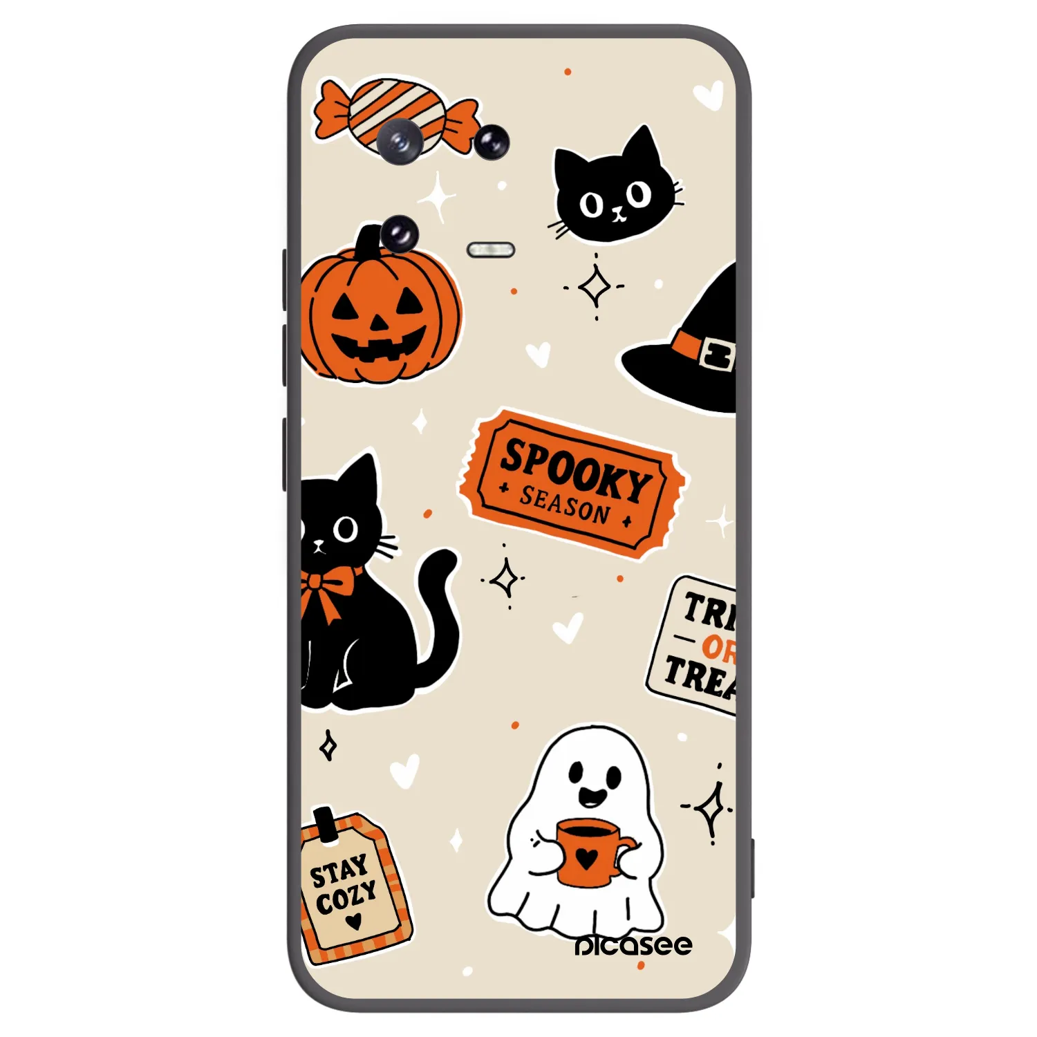 Picasee Xiaomi 13 Pro Hülle - Schwarzes Silikon - Halloween stickers