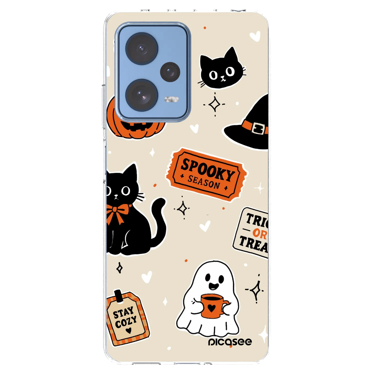 Picasee Xiaomi Redmi Note 12 Pro 5G Hülle - Transparentes Silikon - Halloween stickers