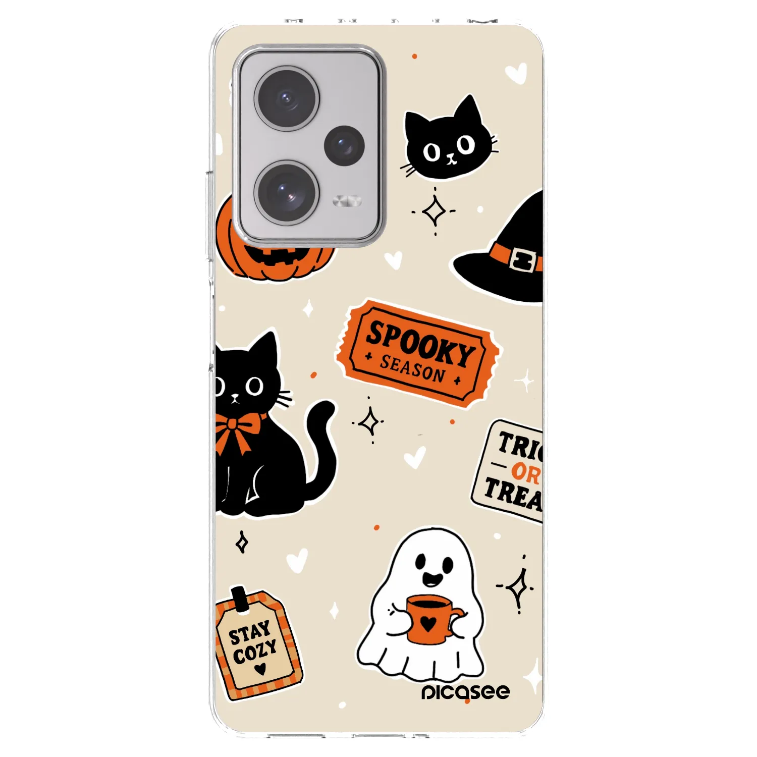 Picasee Xiaomi Redmi Note 12 Pro+ 5G Hülle - Transparentes Silikon - Halloween stickers