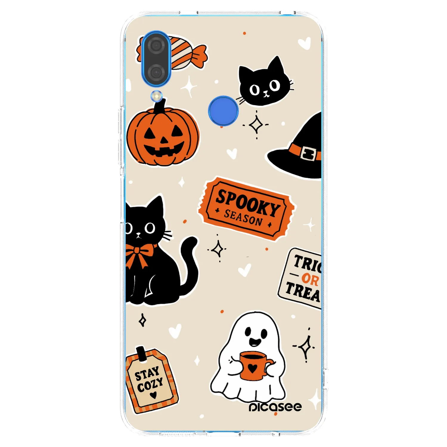 Picasee Huawei Nova 3i Hülle - Transparentes Silikon - Halloween stickers