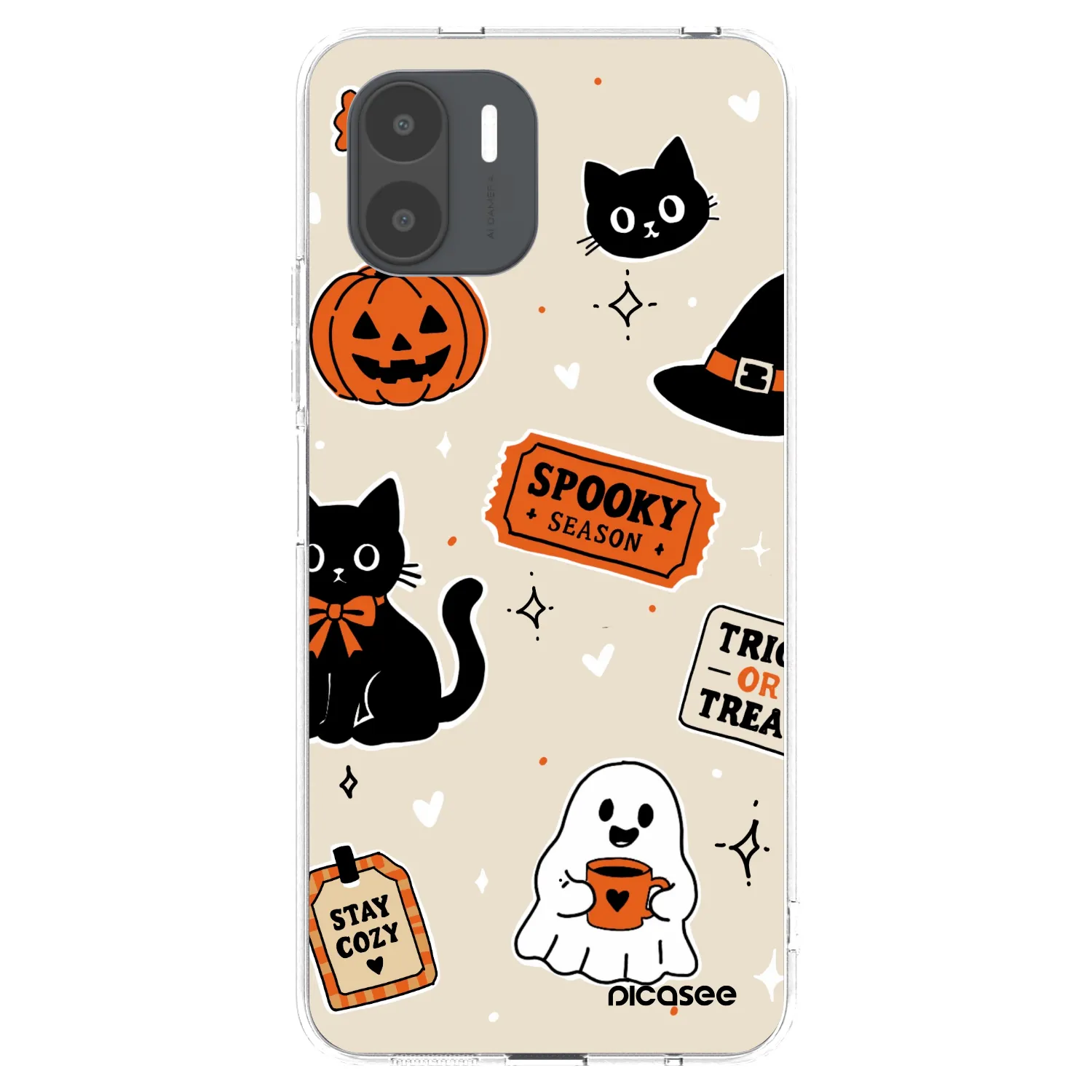 Picasee Xiaomi Redmi A2 Hülle - Transparentes Silikon - Halloween stickers
