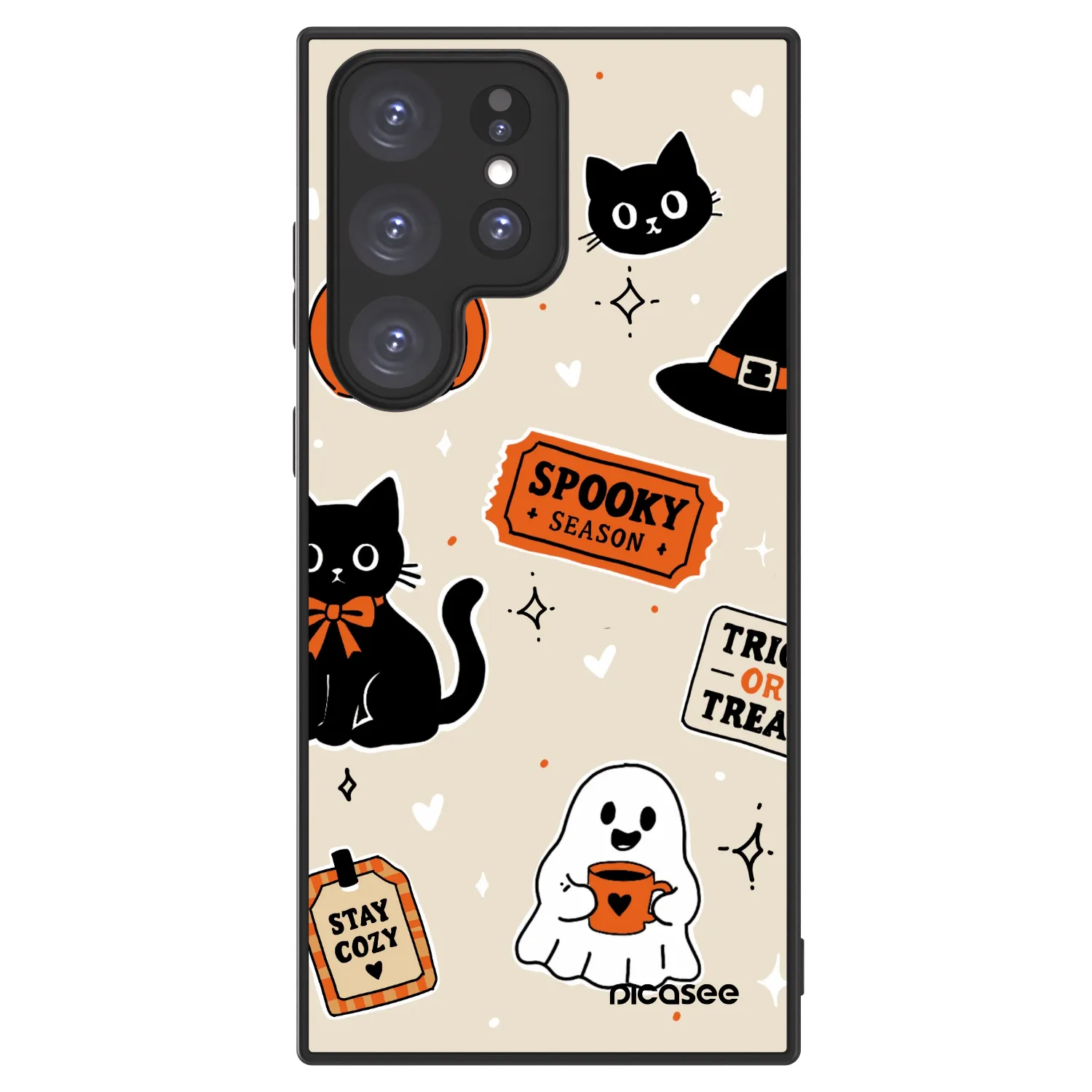 Picasee ULTIMATE CASE PowerShare für Samsung Galaxy S23 Ultra 5G - Halloween stickers