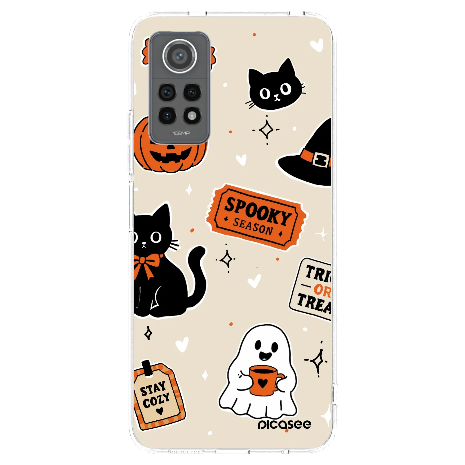Picasee Xiaomi Redmi Note 12 Pro 4G Hülle - Transparentes Silikon - Halloween stickers