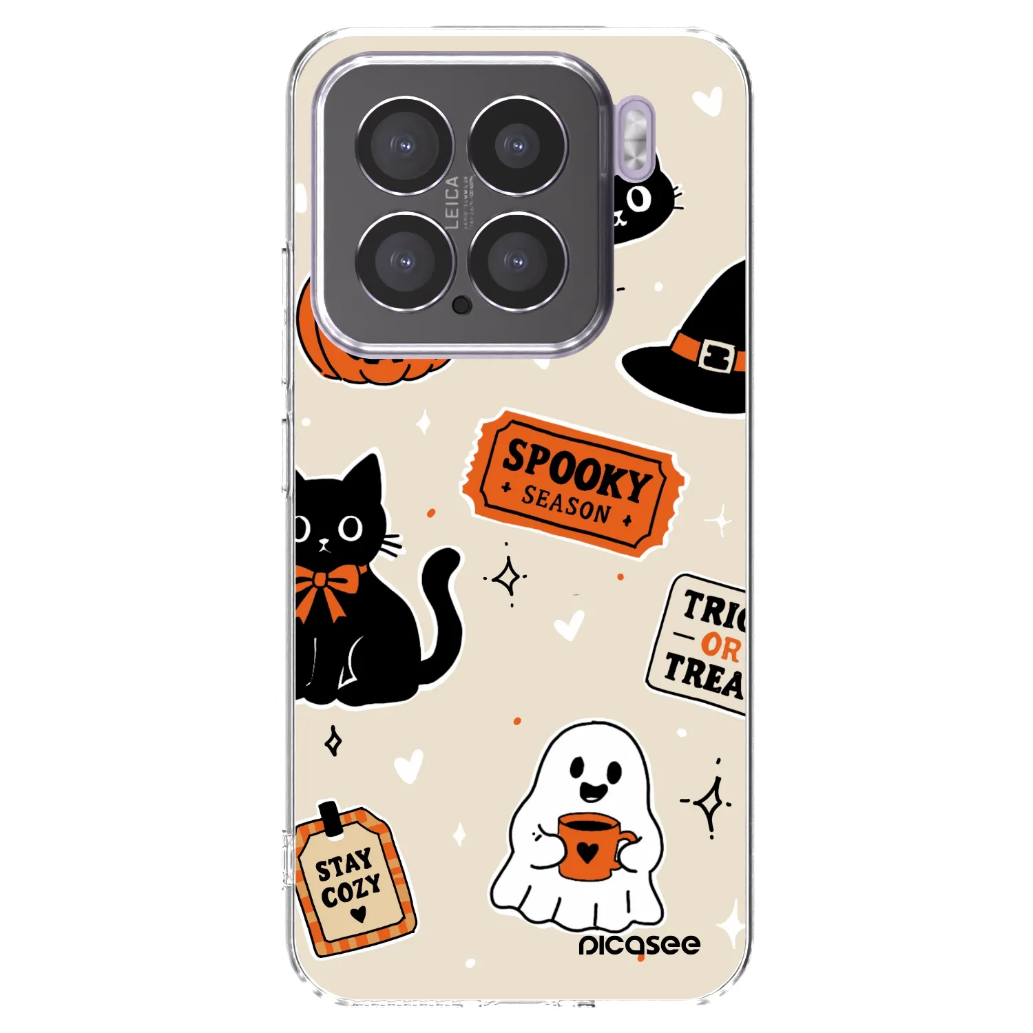 Picasee Xiaomi 15 Hülle - Transparentes Silikon - Halloween stickers