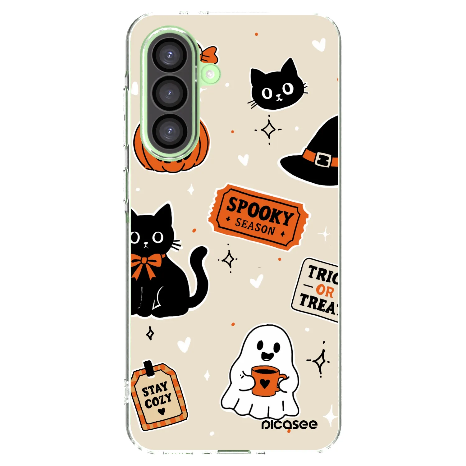 Picasee Samsung Galaxy A26 5G A266B Hülle - Transparentes Silikon - Halloween stickers