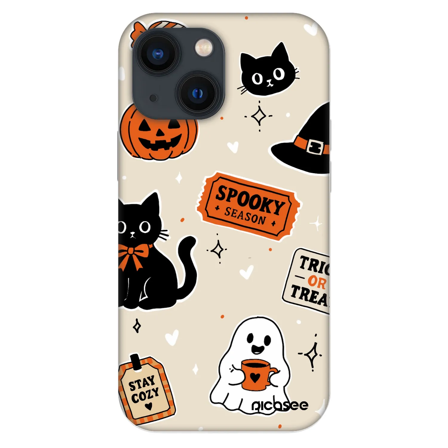 Picasee Fashion Case für Apple iPhone 13 mini - Halloween stickers
