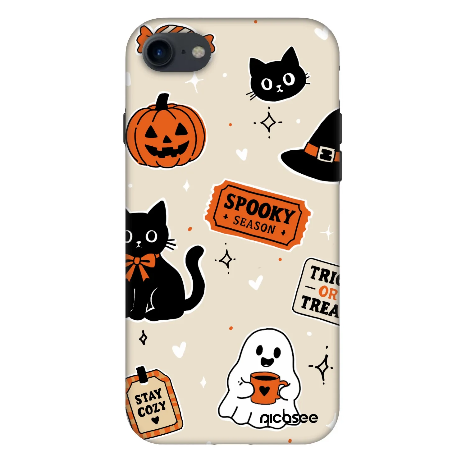 Picasee Fashion Case für Apple iPhone 8 - Halloween stickers