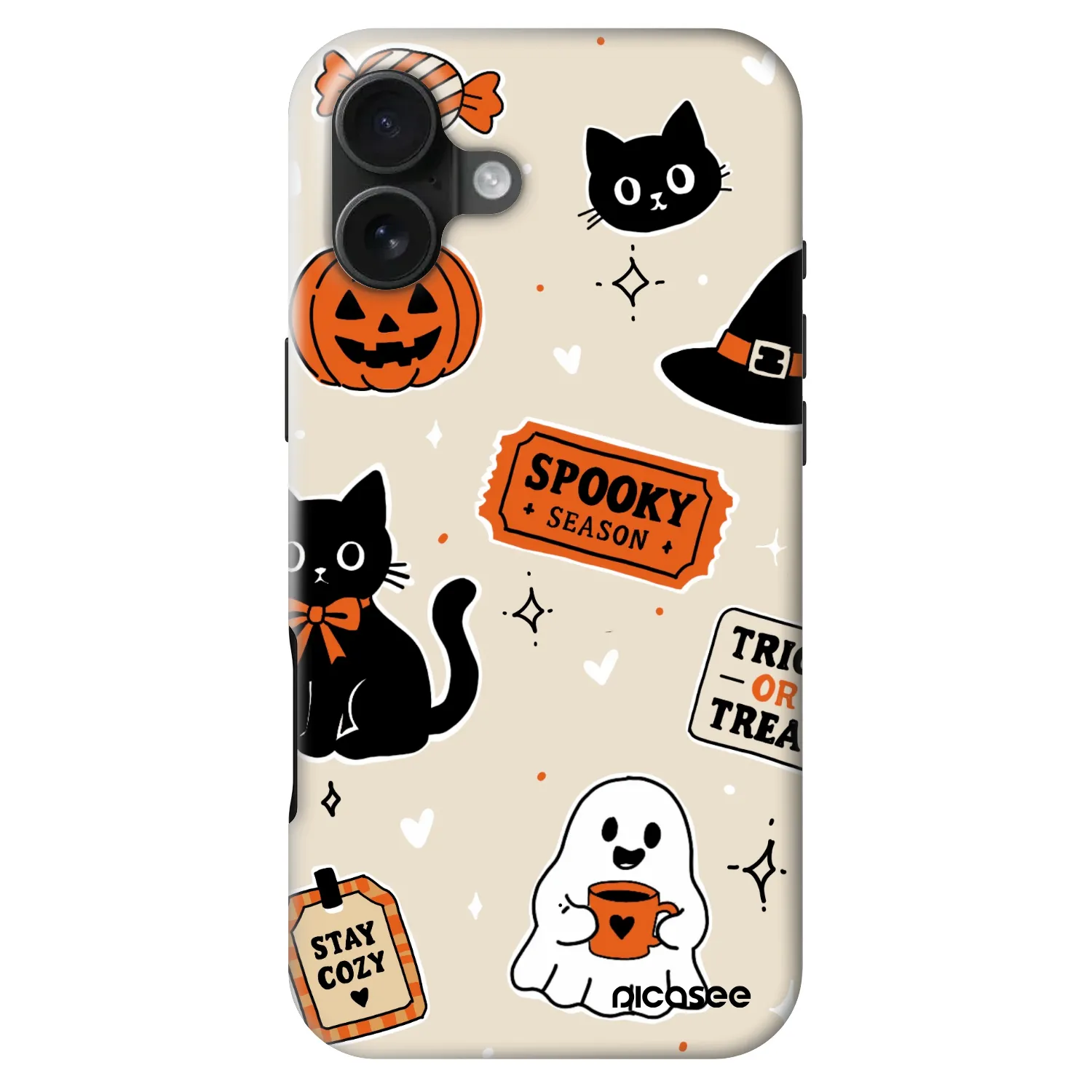 Picasee Fashion Case MagSafe für Apple iPhone 16 Plus - Halloween stickers