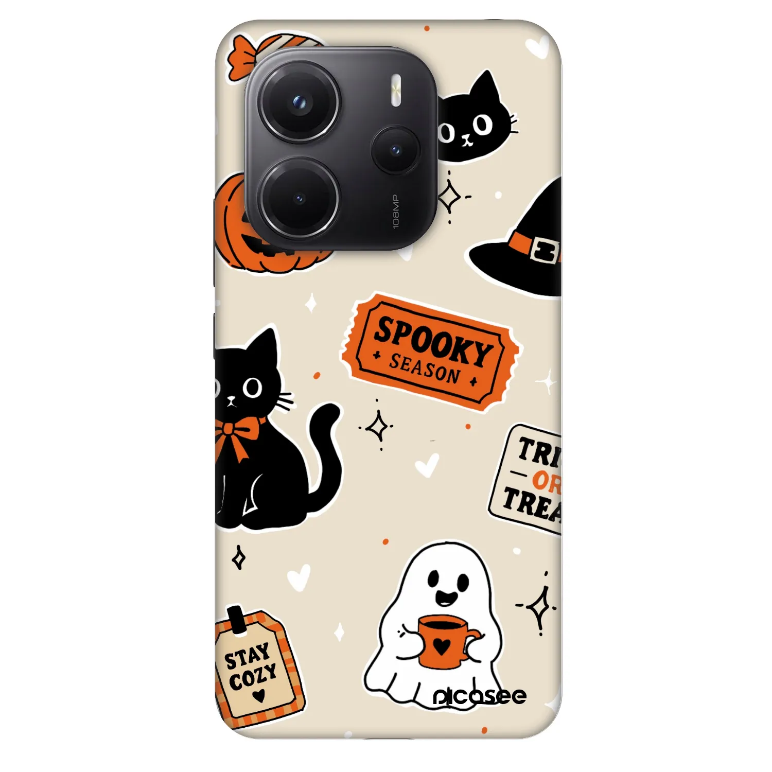 Picasee Fashion Case für Xiaomi Redmi Note 14 4G - Halloween stickers