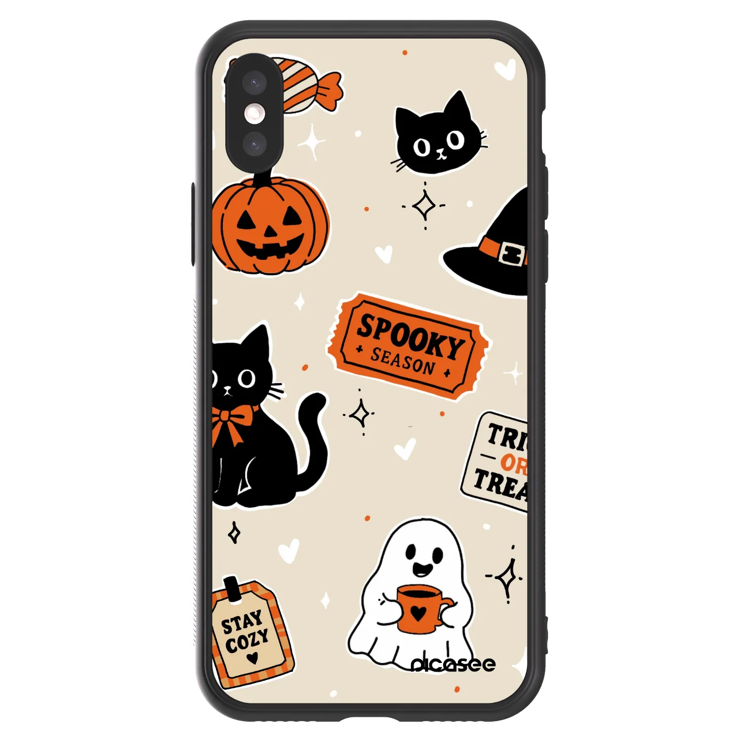 Picasee ULTIMATE CASE für Apple iPhone X/XS - Halloween stickers