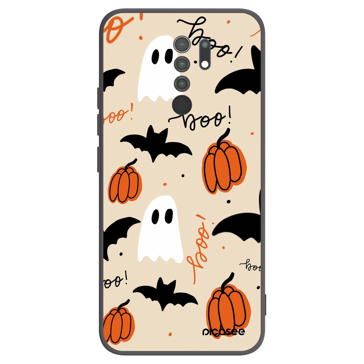 Picasee Xiaomi Redmi 9 Hülle - Schwarzes Silikon - Halloween 26