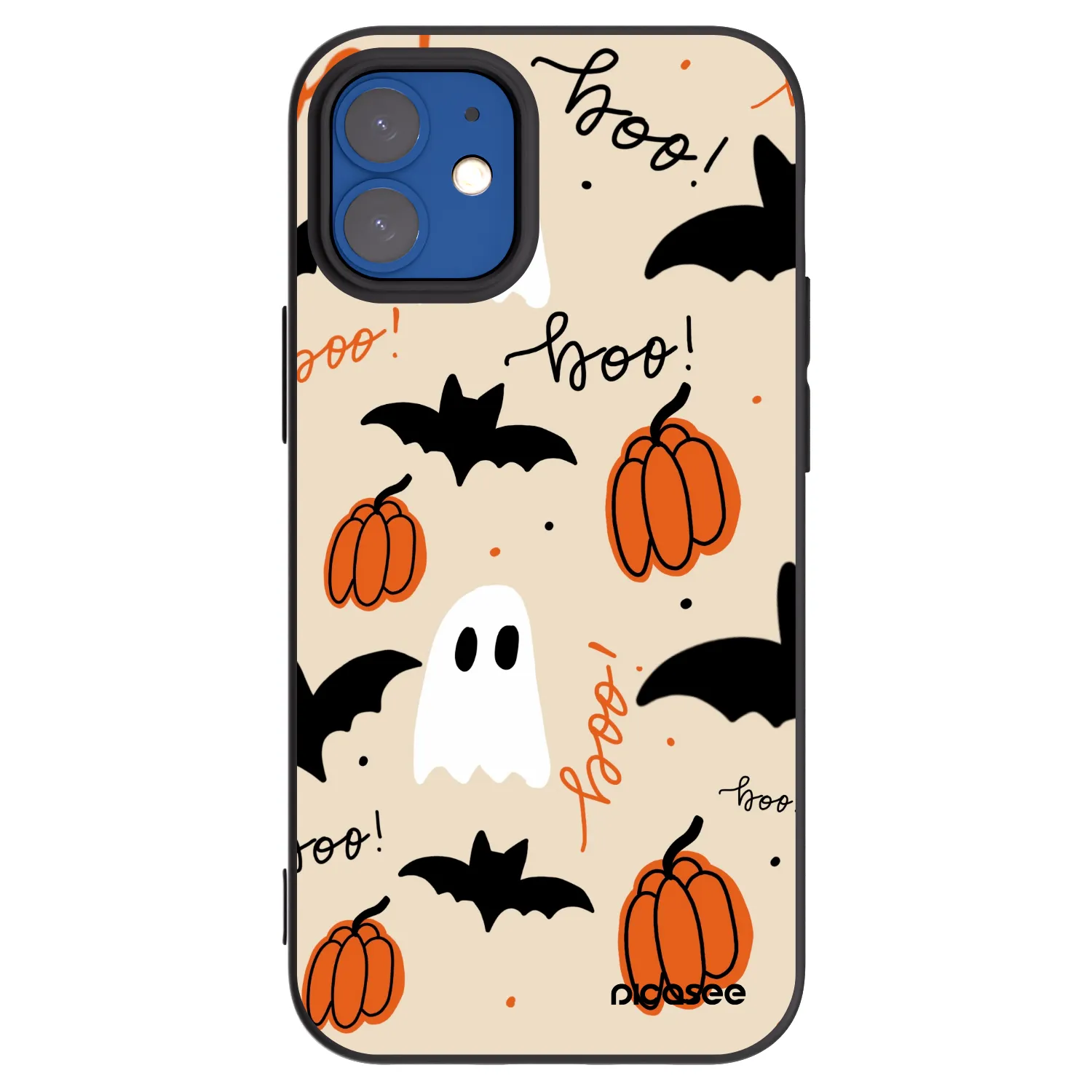 Picasee Apple iPhone 12 mini Hülle - Schwarzes Silikon - Halloween 26