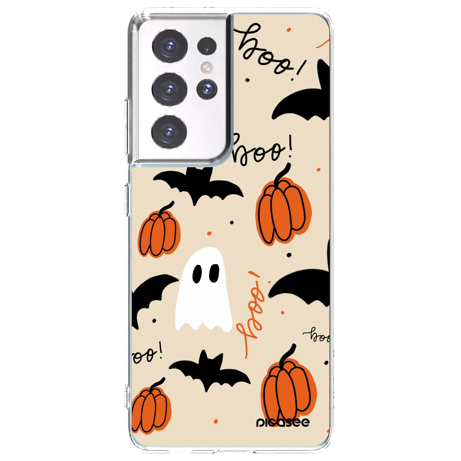 Picasee Samsung Galaxy S21 Ultra 5G G998B Hülle - Transparentes Silikon - Halloween 26