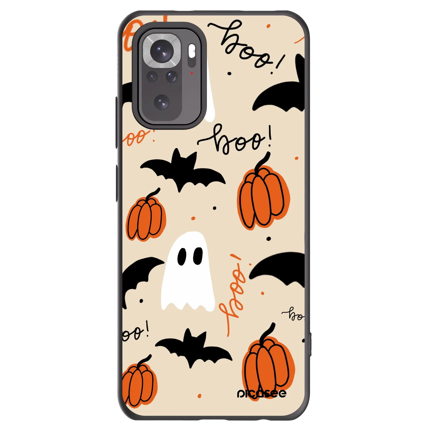Picasee Xiaomi Redmi Note 10 Hülle - Schwarzes Silikon - Halloween 26