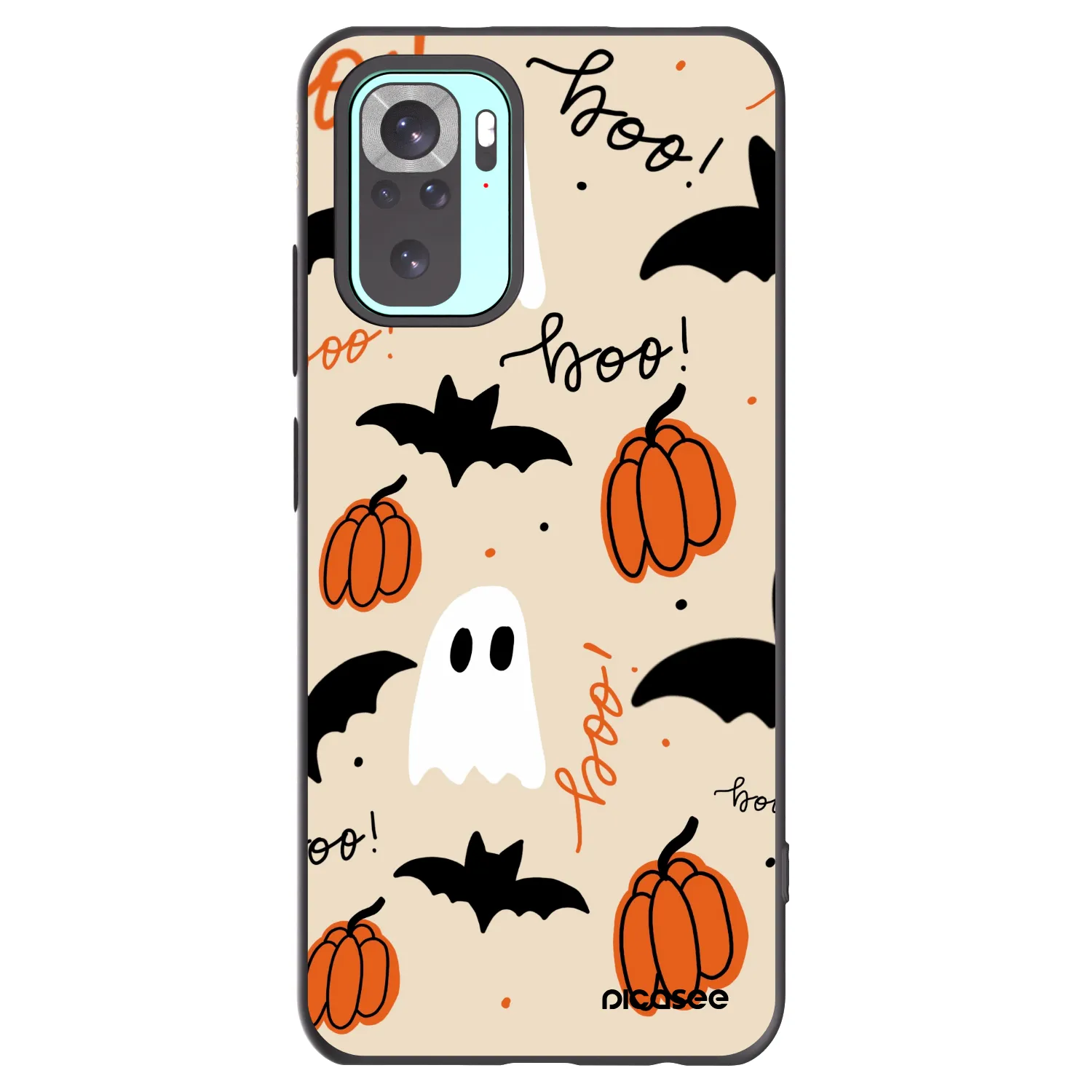 Picasee Xiaomi Redmi Note 10 Pro Hülle - Schwarzes Silikon - Halloween 26