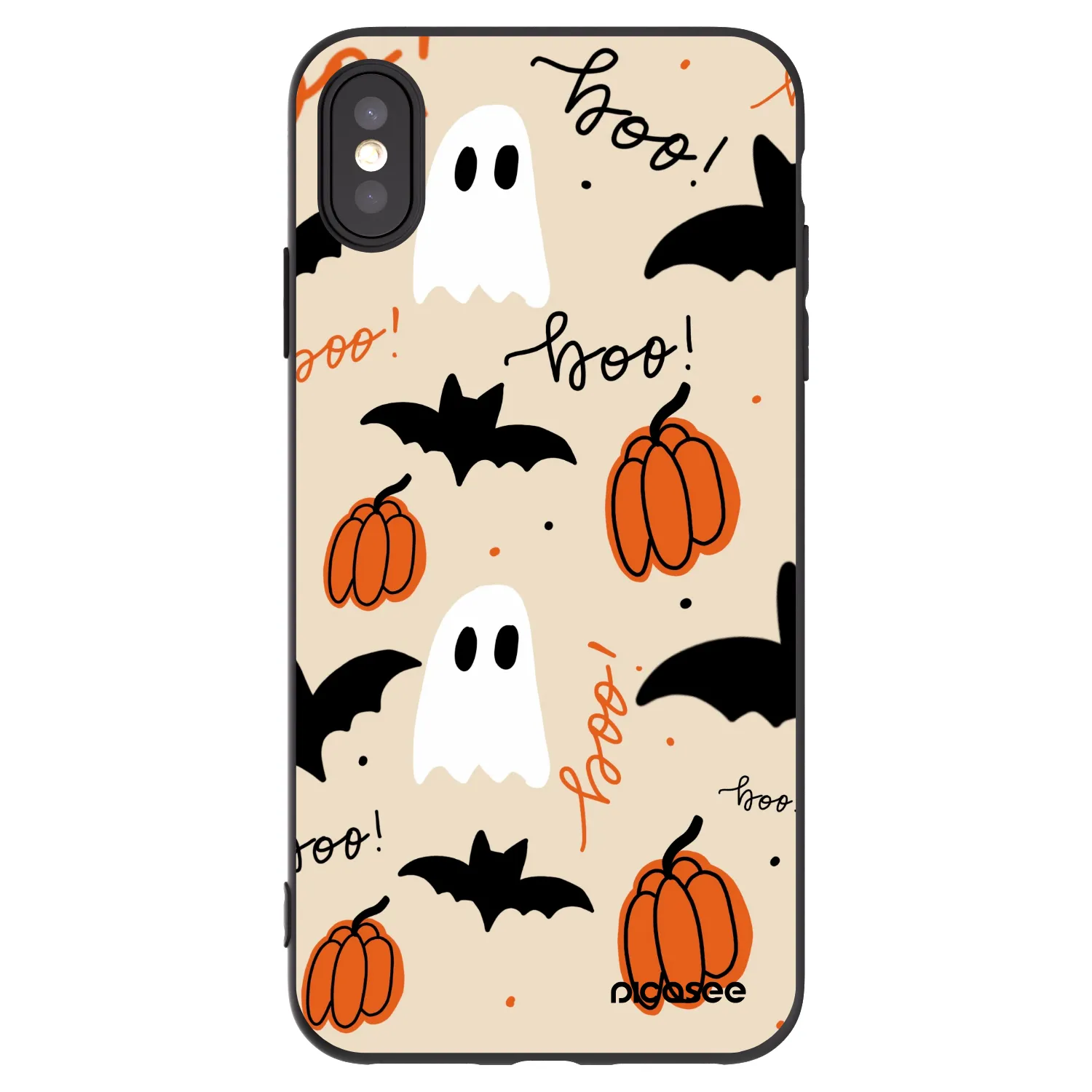 Picasee Apple iPhone XS Max Hülle - Schwarzes Silikon - Halloween 26