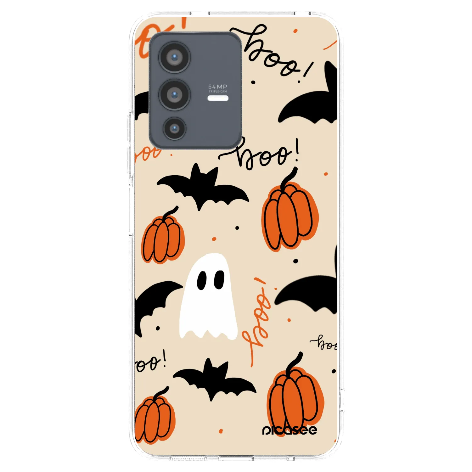 Picasee Vivo V23 5G Hülle - Transparentes Silikon - Halloween 26