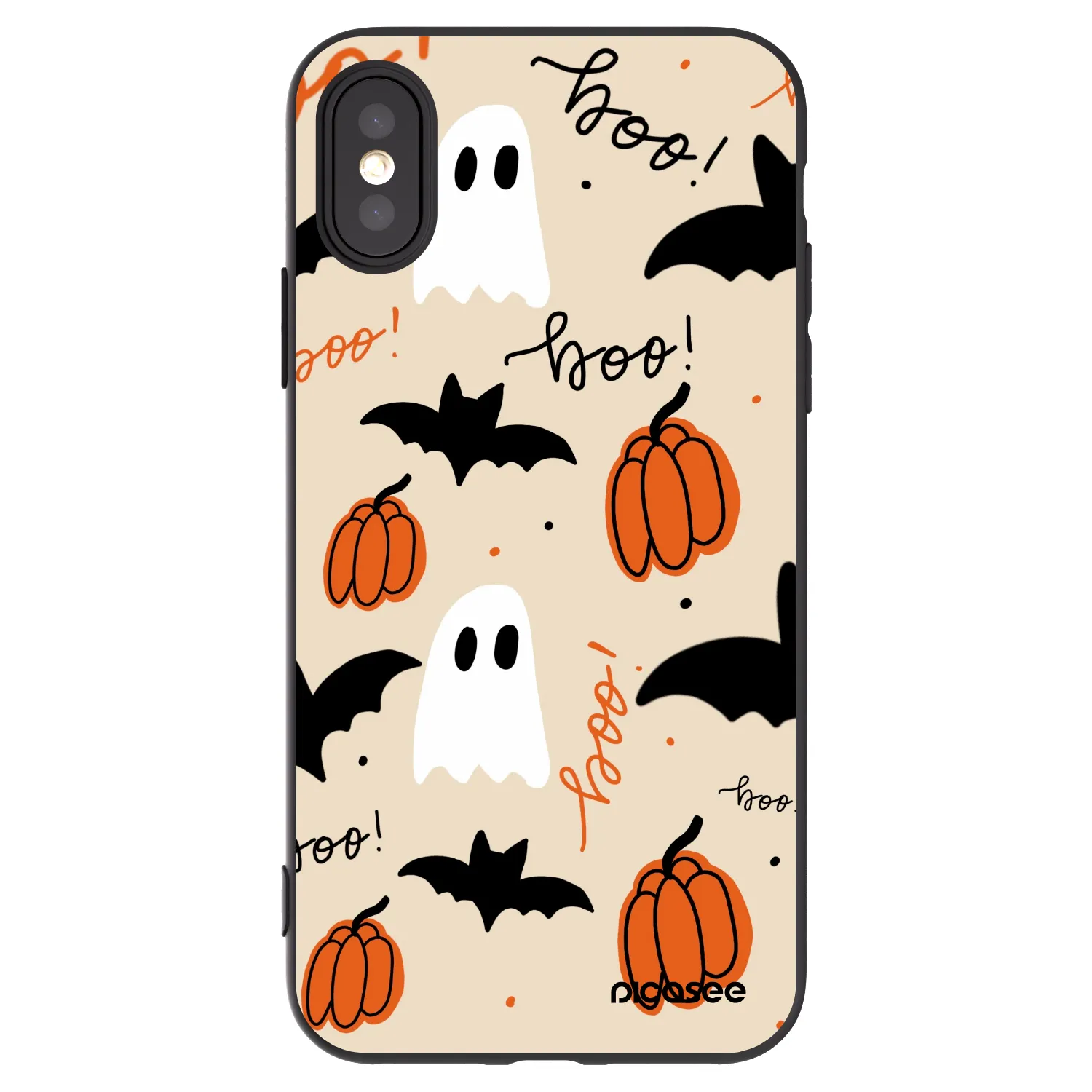 Picasee Apple iPhone X/XS Hülle - Schwarzes Silikon - Halloween 26