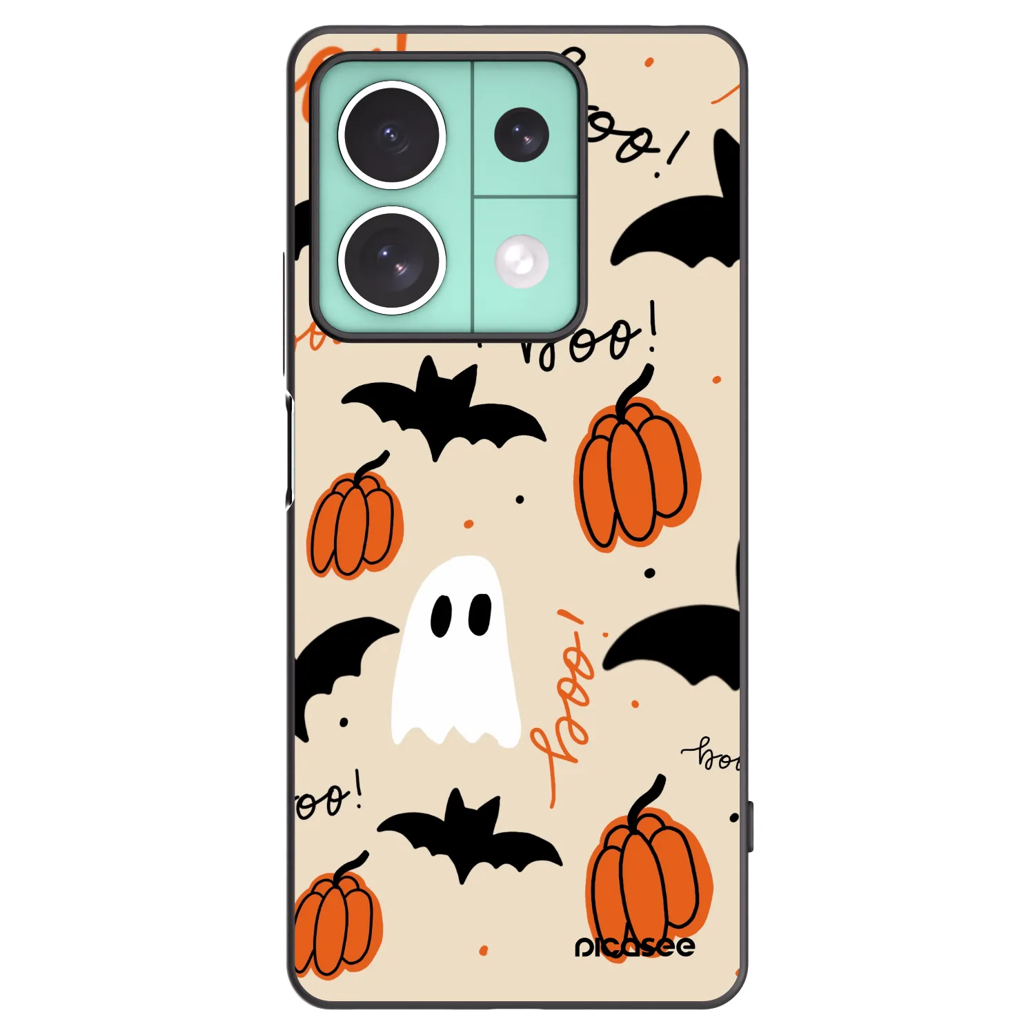 Picasee Xiaomi Redmi Note 13 5G Hülle - Schwarzes Silikon - Halloween 26
