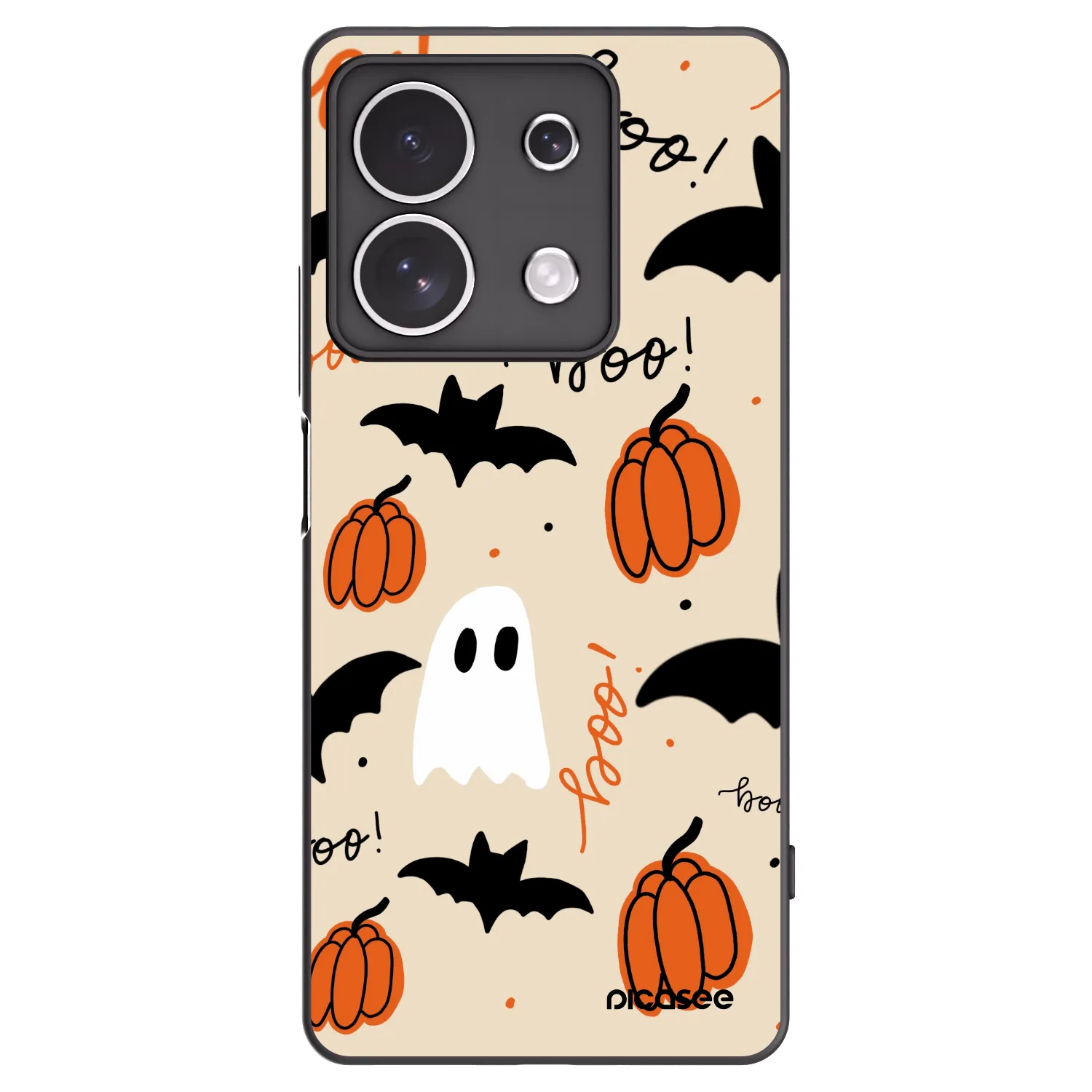 Picasee Xiaomi Redmi Note 13 4G Hülle - Schwarzes Silikon - Halloween 26
