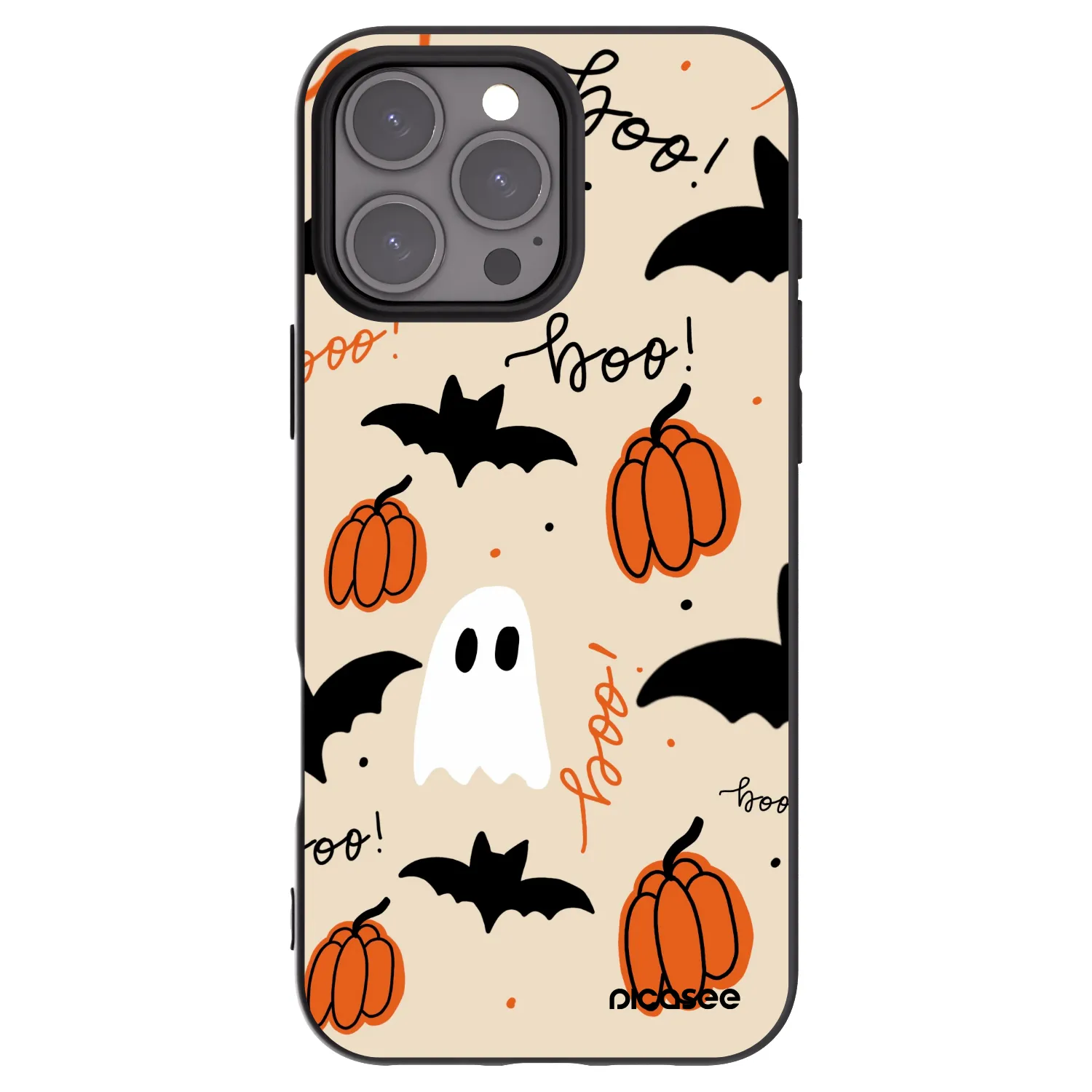 Picasee Apple iPhone 16 Pro Max Hülle - Schwarzes Silikon - Halloween 26