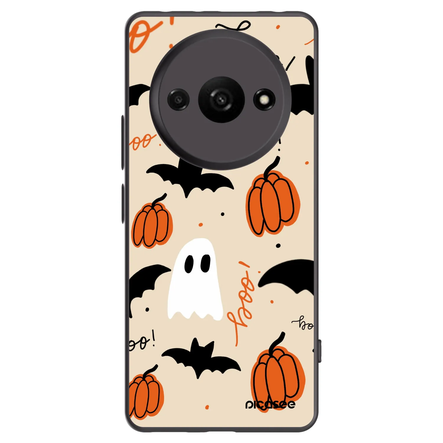 Picasee Xiaomi Redmi A3 Hülle - Schwarzes Silikon - Halloween 26