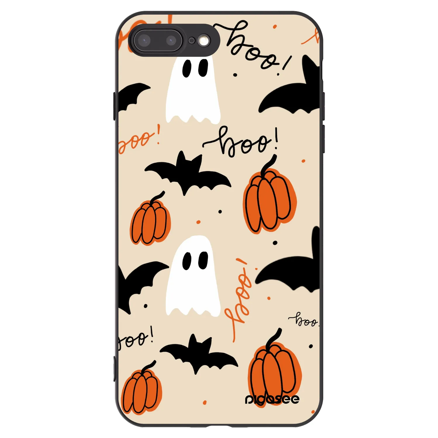 Picasee Apple iPhone 8 Plus Hülle - Schwarzes Silikon - Halloween 26