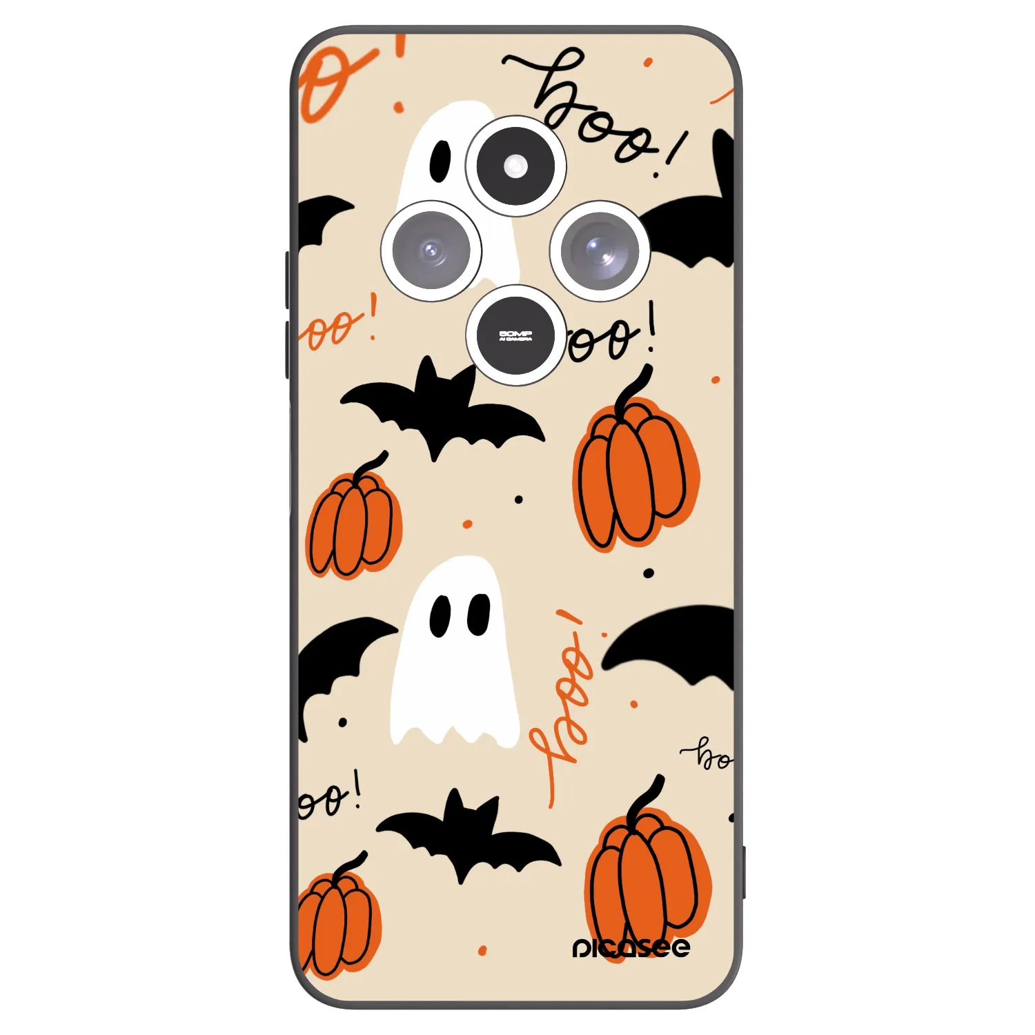 Picasee Xiaomi Redmi 14C Hülle - Schwarzes Silikon - Halloween 26