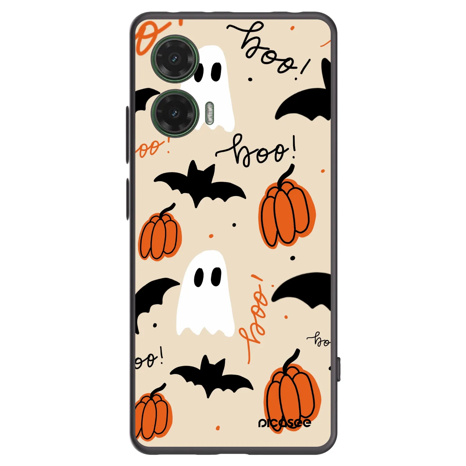 Picasee Motorola Moto G35 5G Hülle - Schwarzes Silikon - Halloween 26