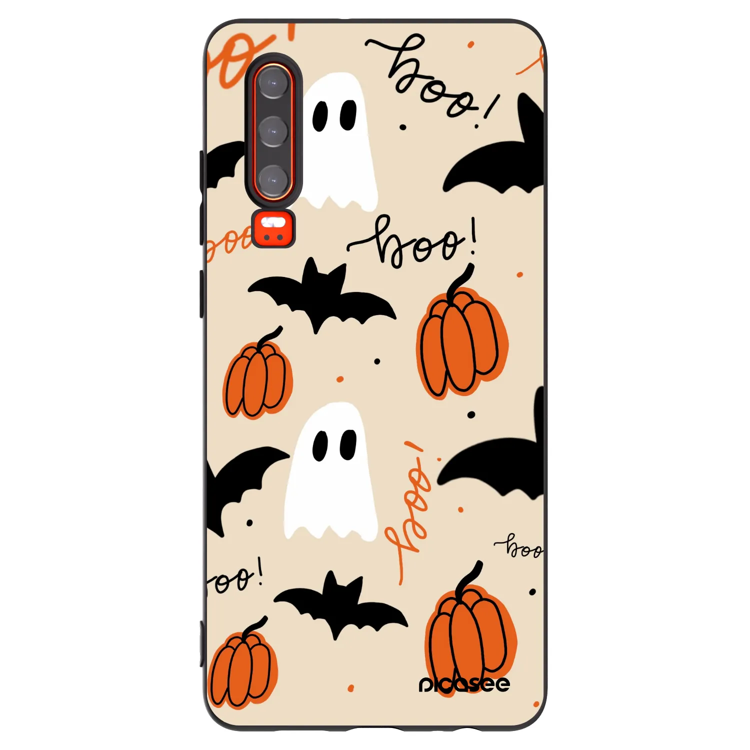 Picasee Huawei P30 Hülle - Schwarzes Silikon - Halloween 26